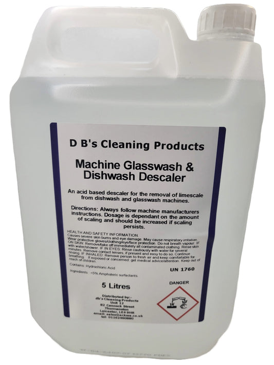DB's Machine Glasswash & Dishwash Descaler 5 Litres